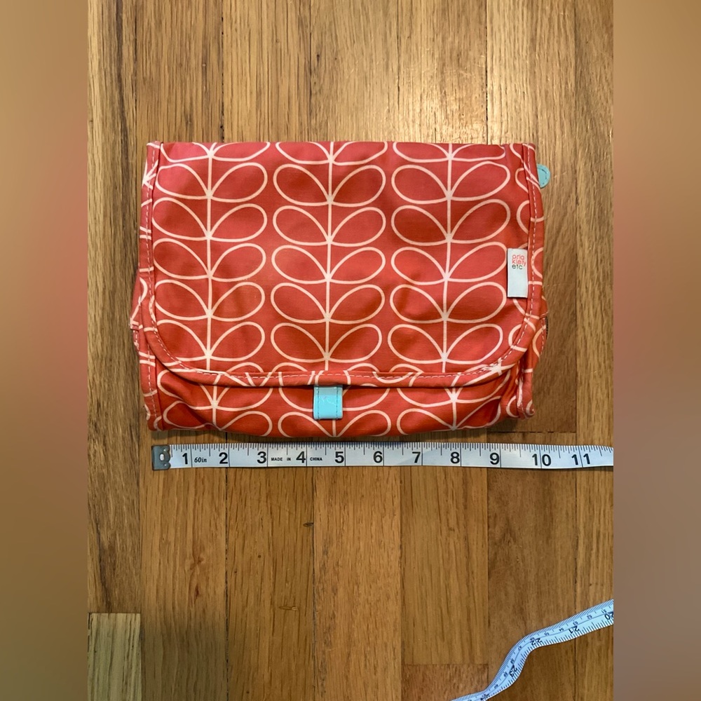 Orla Kiely Orange Stem Toiletry and Make Up Travel Bag